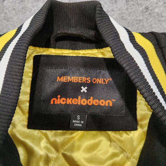 SpongeBob SquarePants Nickelodeon X Members Only Mens S Small Varsity Jacket - Picture 7 of 14